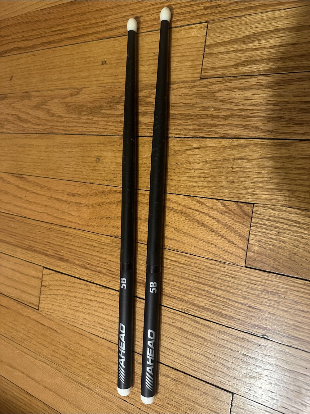 Ahead 5B Black Nylon Tip Drumsticks - Pair
